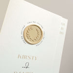 You're invited wedding invite with handmade wax seal