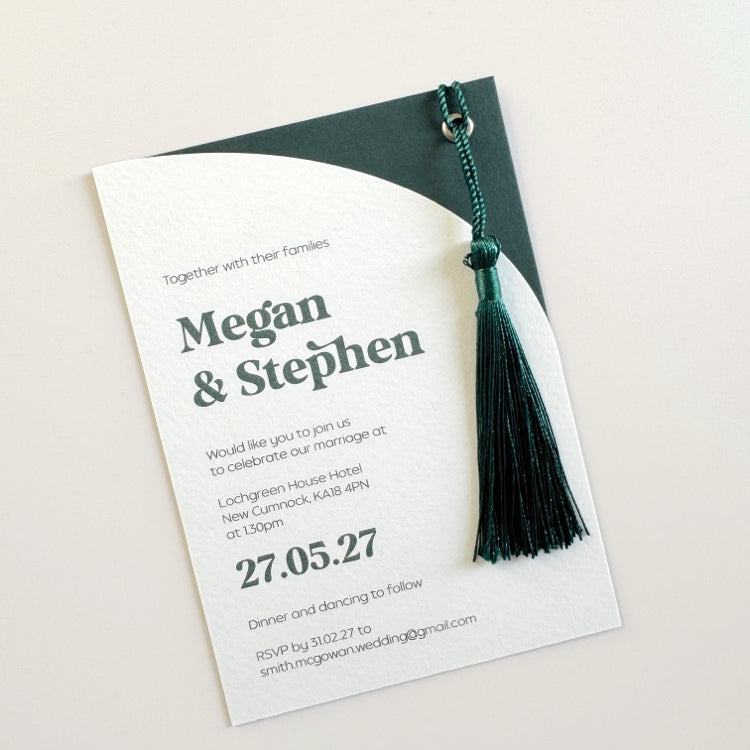 MEGAN tassel Wedding Invite
