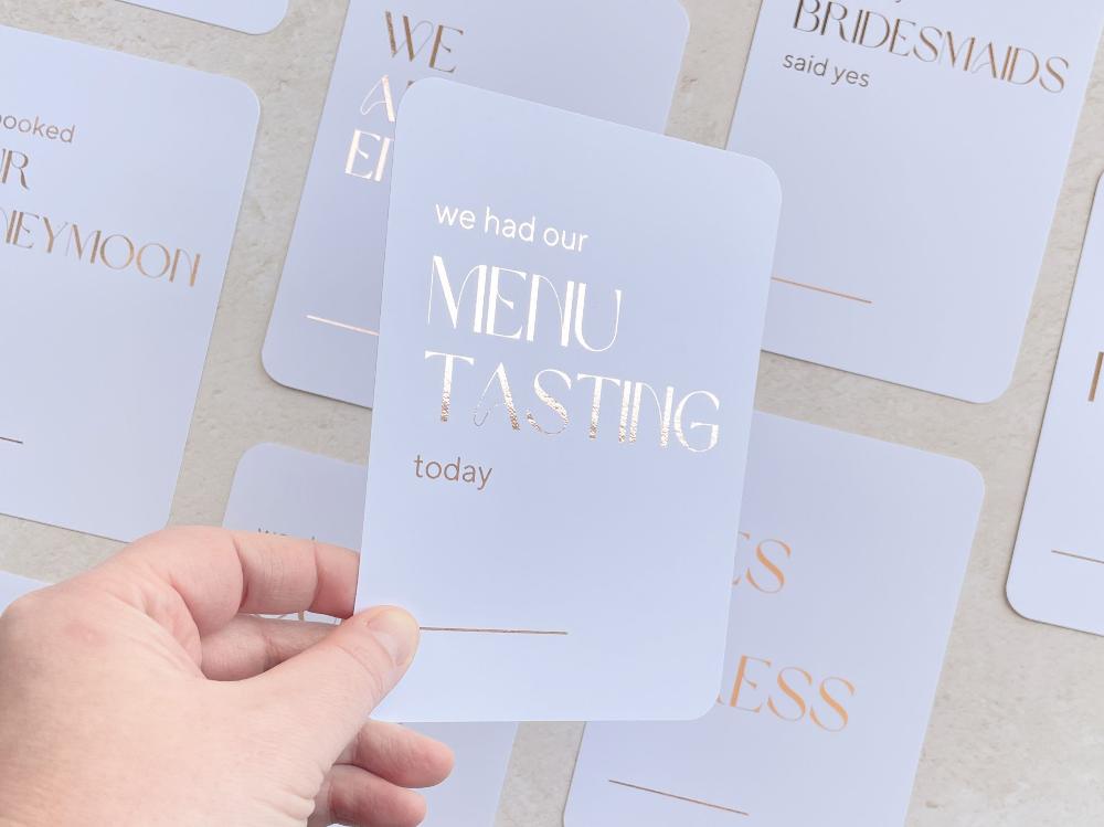 engagement gift wedding planning countdown cards