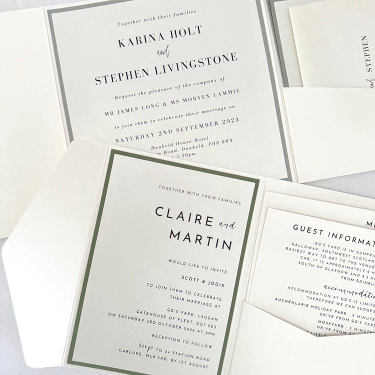 printed guest names for wedding invites handmade by zara