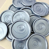 silver blue peel and stick wax seals handmade by zara