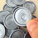 silver blue self adhesive wax seals for envelopes, stationery, or DIY brides