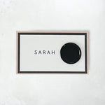 Zoe wax seal modern minimalist printed guest name place card on the day stationery